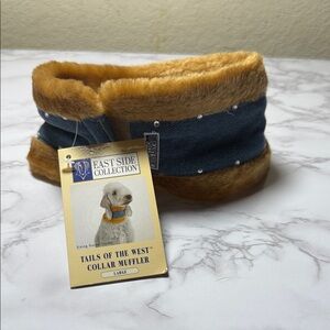 Tails of the West Dog Collar Muffler - Blue and Brown